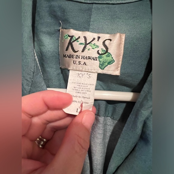 KYs made in Hawaii  motorcycle button up large - Picture 7 of 7